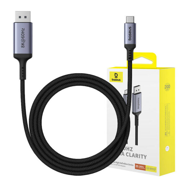 Adapter Baseus USB-C do DisplayPort 2m (czarny) - obrazek 9