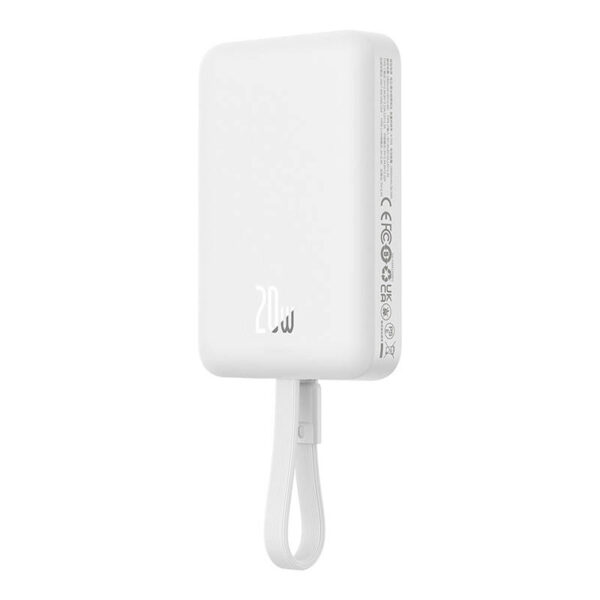 Powerbank magnetyczny Baseus Magnetic Mini 10000mAh, USB-C 20W MagSafe (biały) - obrazek 4