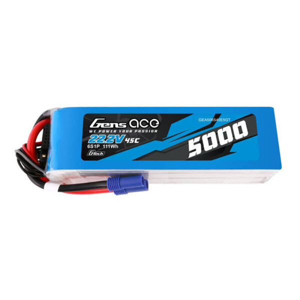 Akumulator LiPo Gens ace G-Tech 5000mAh 22.2V 45C 6S1P  z wtyczką EC5