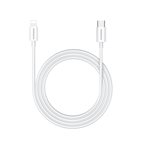 Riversong kabel Lotus 08 USB-C - Lightning 1,0m 3A jasny szary CL76