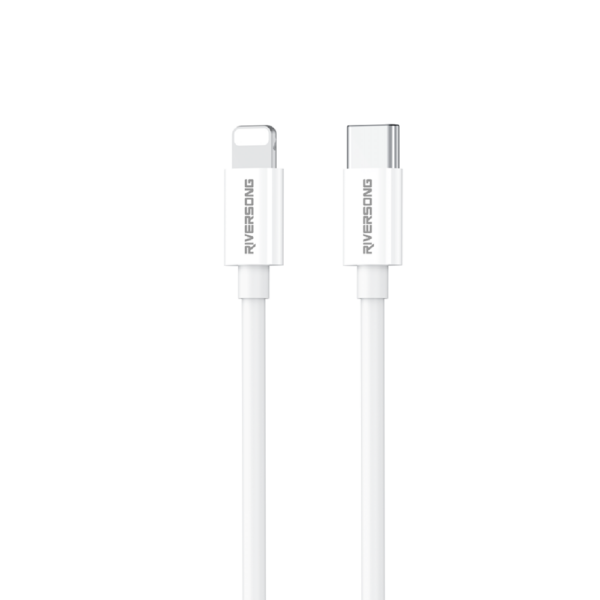 Riversong kabel Lotus 08 USB-C - Lightning 1,0m 3A jasny szary CL76 - obrazek 2