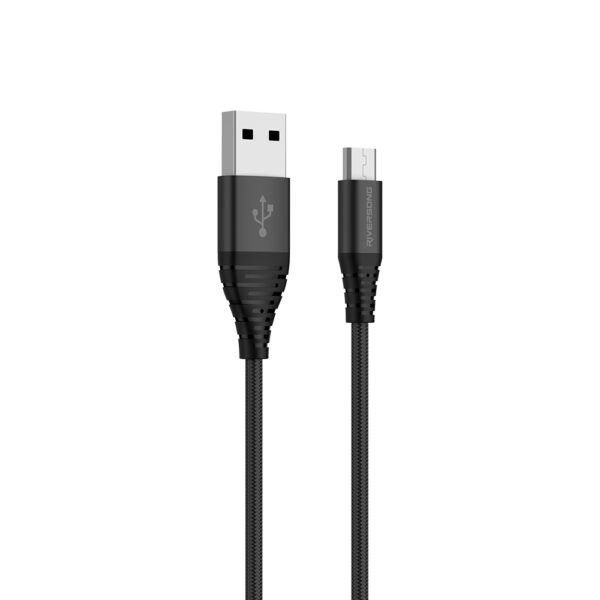 Riversong kabel Alpha S USB - microUSB 1,0m 2,4A czarny CM32 - obrazek 2