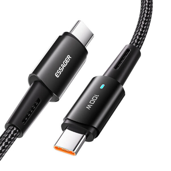 Kabel USB-C do USB-C 100W Essager 1m (czarny) - obrazek 2