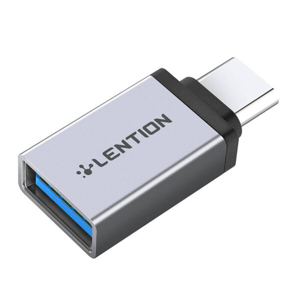 Adapter Lention USB-C do USB 3.0 (srebrny) - obrazek 2