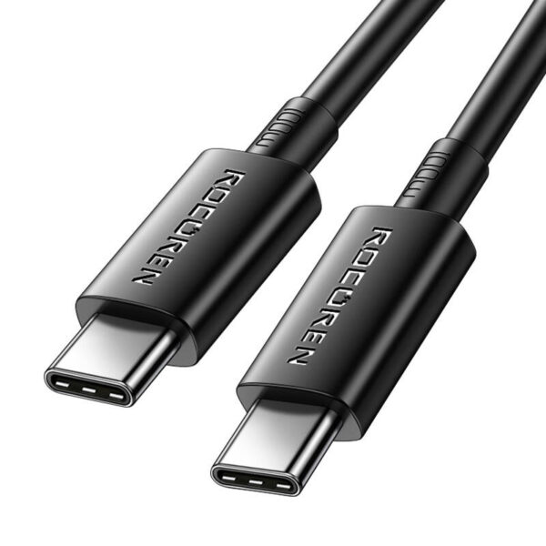 Kabel szybko ładujący Rocoren USB-C do USB-C Simples Series 100W, 1m (czarny) - obrazek 2