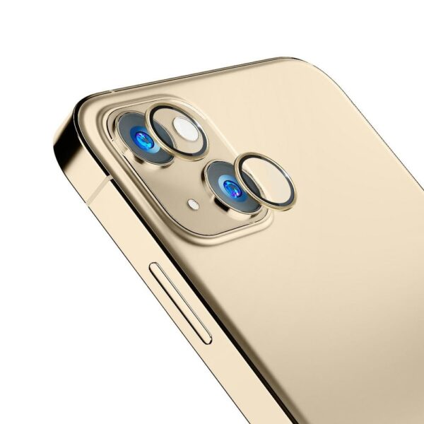 3MK Lens Protection Pro iPhone 14 6,1" złoty/gold Ochrona na obiektyw aparatu z ramką montażową 1szt. - obrazek 2