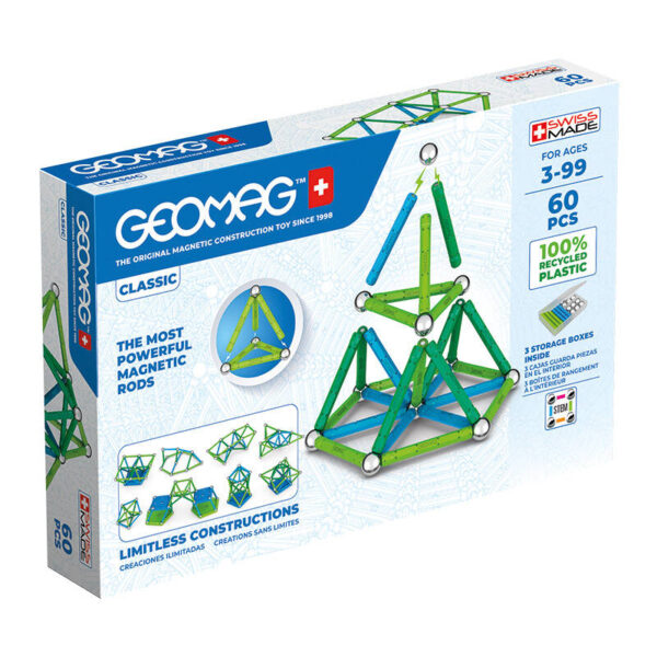 Klocki magnetyczne Classic Recycled 60 elementów GEOMAG GEO-272 - obrazek 5