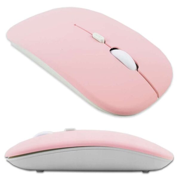 Myszka mysz bezprzewodowa komputerowa Alogy Mouse Bluetooth do laptopa tabletu Różowa - obrazek 7