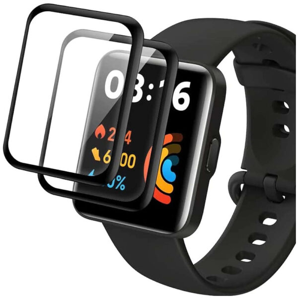 3x Elastyczne Szkło 3D Alogy Screen Protector Pro+ do Xiaomi Redmi Watch 2 Lite Black - obrazek 3