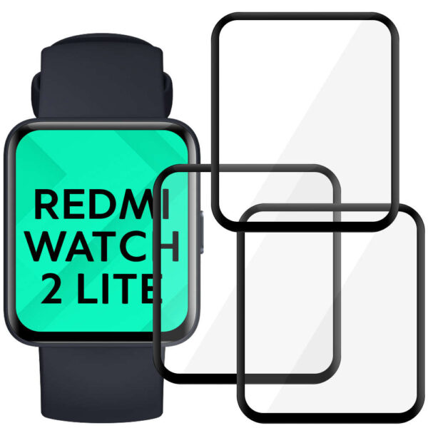 3x Elastyczne Szkło 3D Alogy Screen Protector Pro+ do Xiaomi Redmi Watch 2 Lite Black - obrazek 6