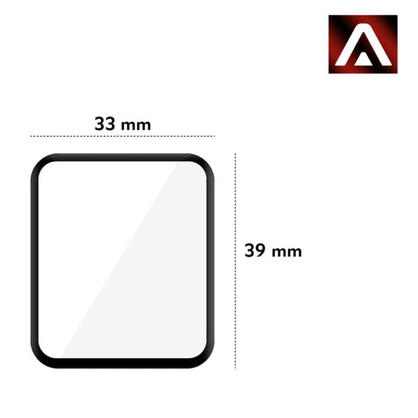 3x Elastyczne Szkło 3D Alogy Screen Protector Pro+ do Xiaomi Redmi Watch 2 Lite Black - obrazek 2