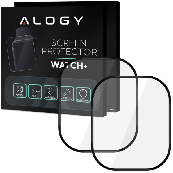 2x Elastyczne Szkło 3D Alogy Screen Protector Pro+ do Apple Watch Ultra 49mm Black - obrazek 6