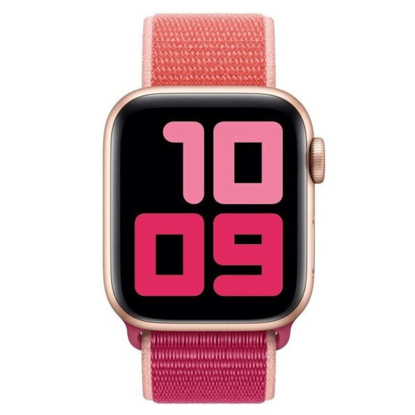 Pasek Alogy Nylon Strap z rzepem do Apple Watch 1/2/3/4/5/6/7/8/SE/Ultra (42/44/45/49mm) Różowy - obrazek 8