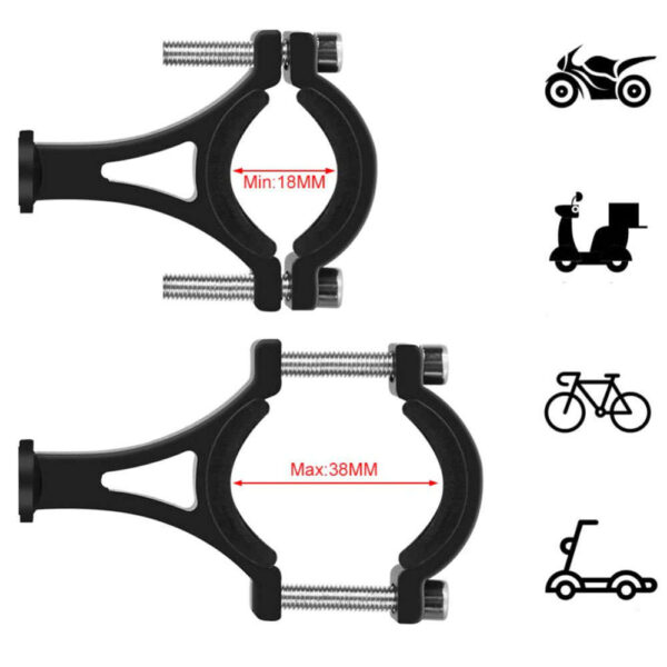 Uchwyt rowerowy Alogy Metal Bike Holder do telefonu na kierownicę na rower motor hulajnoga Czarny - obrazek 6