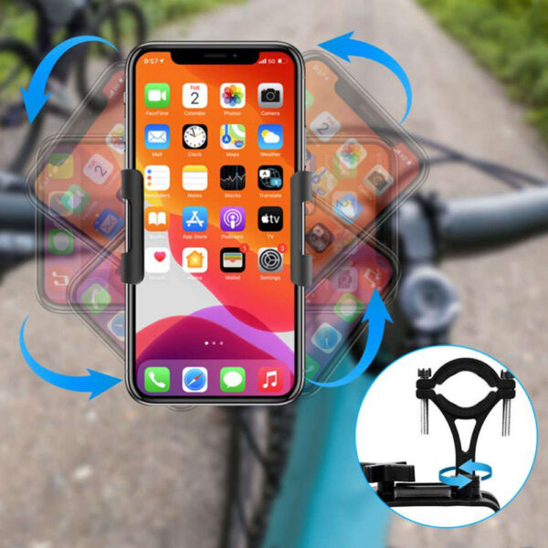 Uchwyt rowerowy Alogy Metal Bike Holder do telefonu na kierownicę na rower motor hulajnoga Czarny - obrazek 5