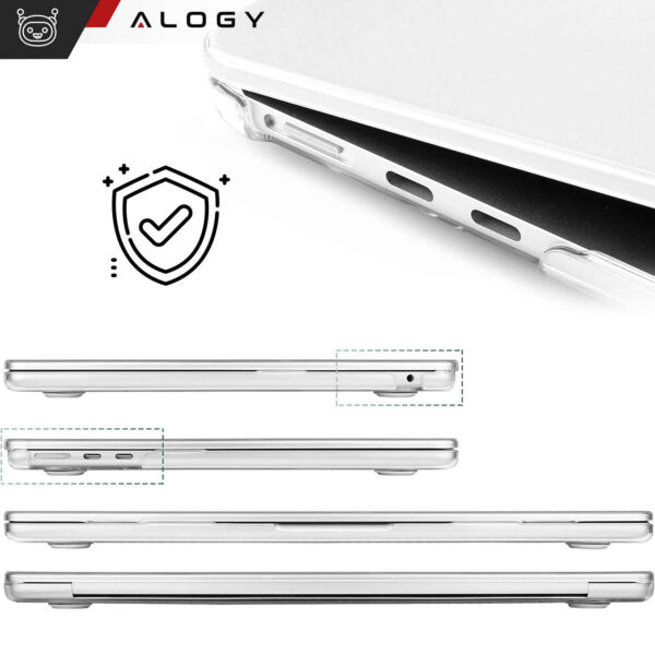 Etui do Macbook Air 15 M2 2023 A2941 Case obudowa pokrowiec Clear Alogy Hard Cover Przezroczyste - obrazek 9