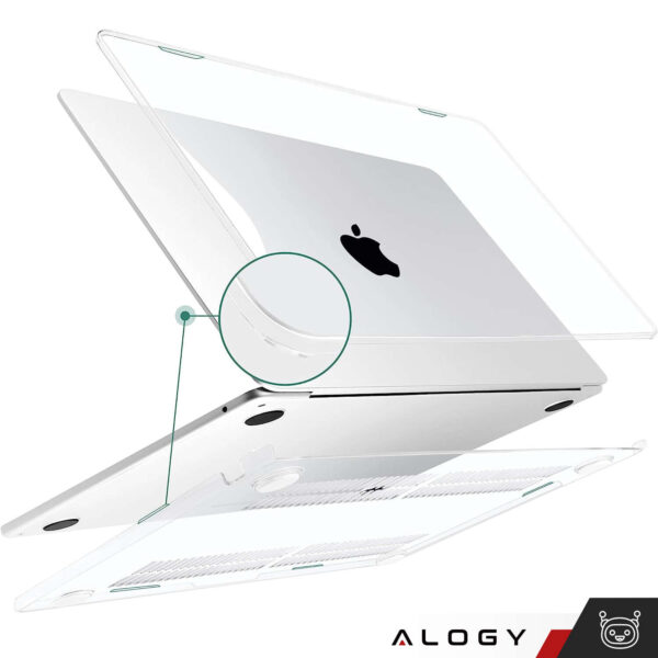 Etui do Macbook Air 15 M2 2023 A2941 Case obudowa pokrowiec Clear Alogy Hard Cover Przezroczyste - obrazek 5