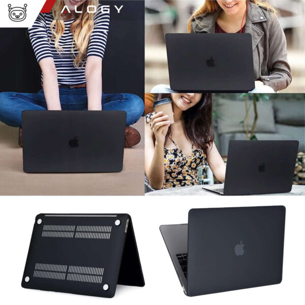 Etui do Macbook Air 15 M2 2023 A2941 Case obudowa pokrowiec matowe Alogy Hard Cover Czarne - obrazek 13