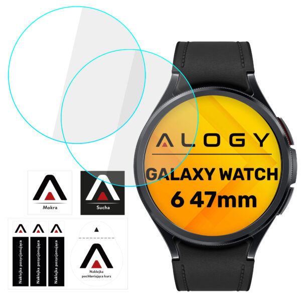 2x Szkło Hartowane do Samsung Galaxy Watch 6 Classic 47mm ochronne na smartwatch Alogy Screen Protector Watch+ - obrazek 11