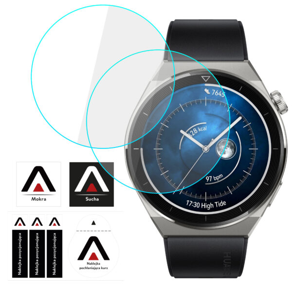 2x Szkło Hartowane do Huawei Watch GT3 GT 3 Pro 46mm ochronne na smartwatch Alogy Screen Protector Watch+ - obrazek 11