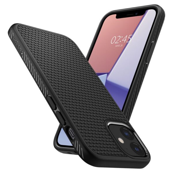 ETUI CASE SPIGEN LIQUID AIR DO IPHONE 12 MINI MATTE BLACK - obrazek 8