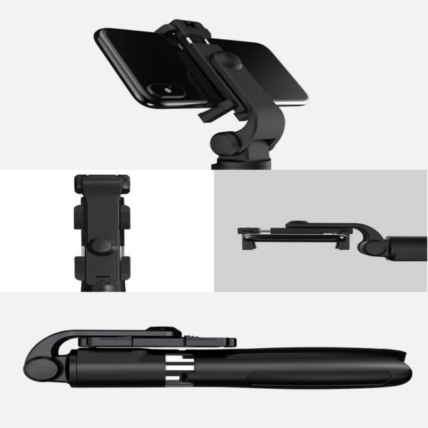 TECH-PROTECT L01S WIRELESS SELFIE STICK TRIPOD BLACK - obrazek 8