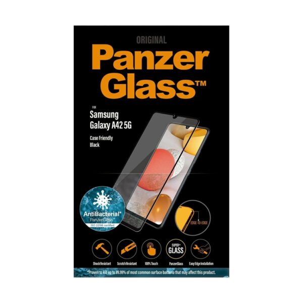 PanzerGlass E2E Super+ Sam A42 5G A426 Case Friendly AntiBacterial czarny/black - obrazek 3