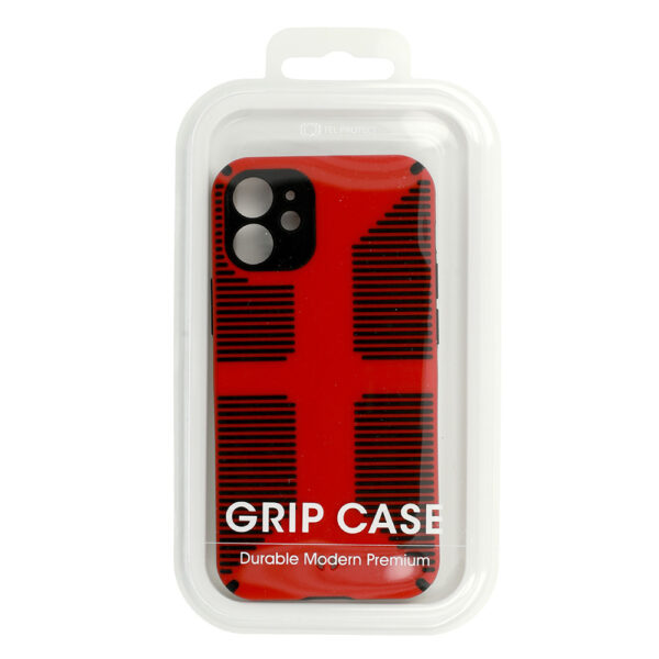 TEL PROTECT Grip Case do Iphone 12 Czerwony - obrazek 5