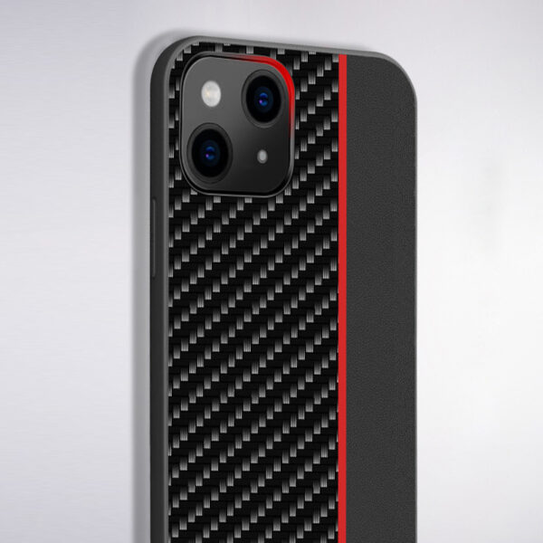 Tel Protect CARBON Case do Iphone 11 Pro Czarny z czerwonym paskiem - obrazek 5