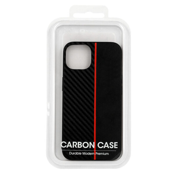 Tel Protect CARBON Case do Iphone 11 Pro Czarny z czerwonym paskiem - obrazek 8