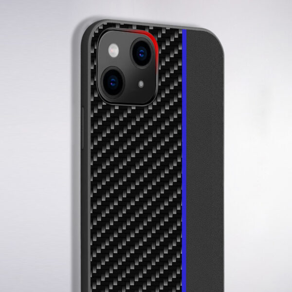 Tel Protect CARBON Case do Iphone 11 Pro Czarny z niebieskim paskiem - obrazek 5