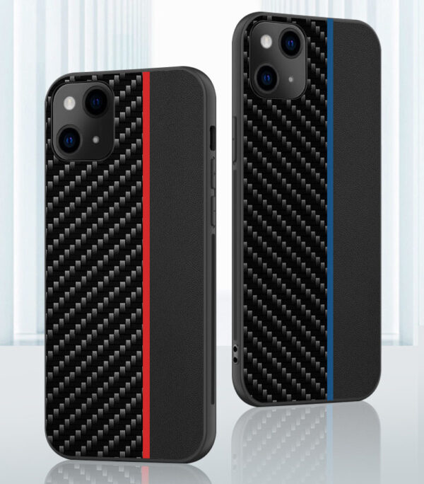 Tel Protect CARBON Case do Iphone 11 Pro Czarny z niebieskim paskiem - obrazek 6