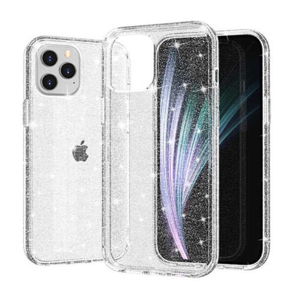 Crystal Glitter Case do Iphone XR (6,1") Srebrny - obrazek 2