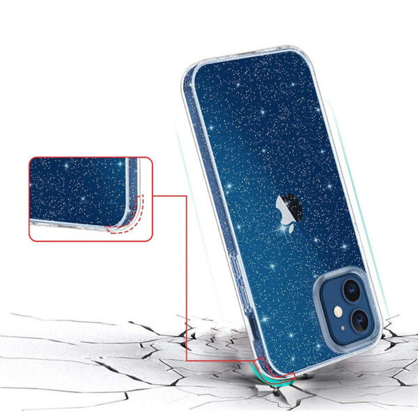 Crystal Glitter Case do Samsung Galaxy A12 Srebrny - obrazek 5