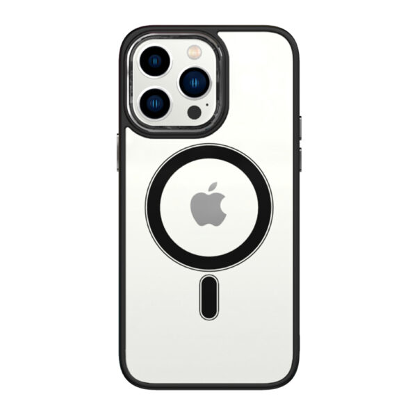 Tel Protect Magnetic Clear Case do Iphone 13 Pro Czarny - obrazek 3