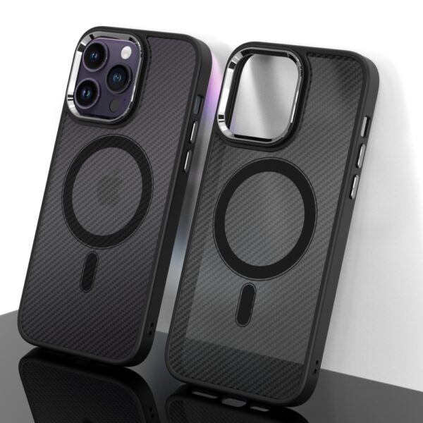 Tel Protect Magnetic Carbon Case do Iphone 14 Czarny - obrazek 9