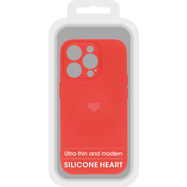 Vennus Silicone Heart Case do Iphone 12 Pro Max wzór 1 czerwony - obrazek 6