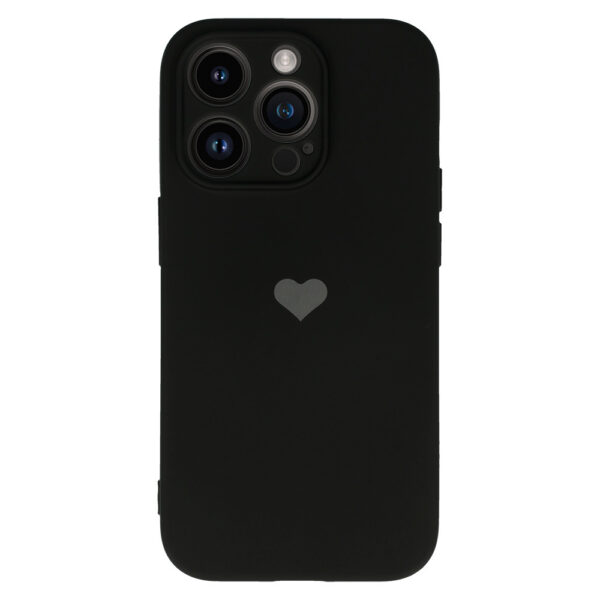 Vennus Silicone Heart Case do Iphone 12 Pro wzór 1 czarny - obrazek 2