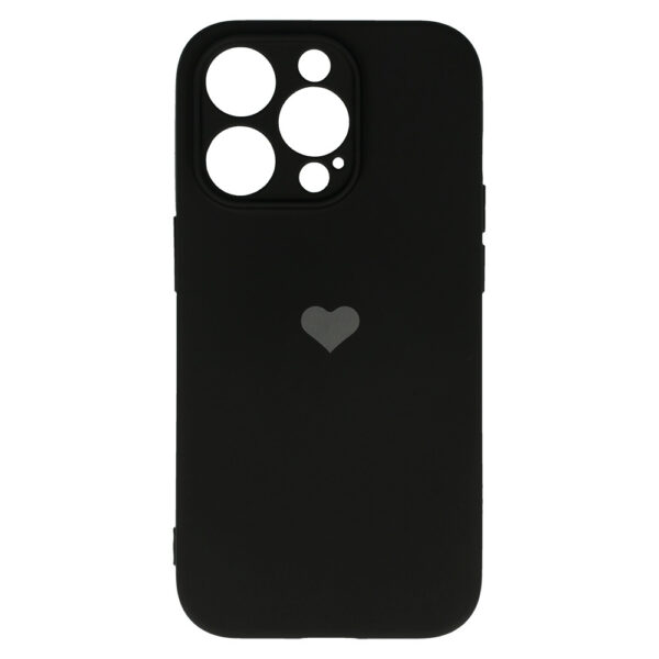 Vennus Silicone Heart Case do Iphone 12 Pro wzór 1 czarny - obrazek 4