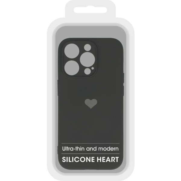 Vennus Silicone Heart Case do Iphone 12 Pro wzór 1 czarny - obrazek 6