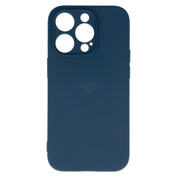 Vennus Silicone Heart Case do Iphone 13 Pro wzór 1 granatowy - obrazek 4