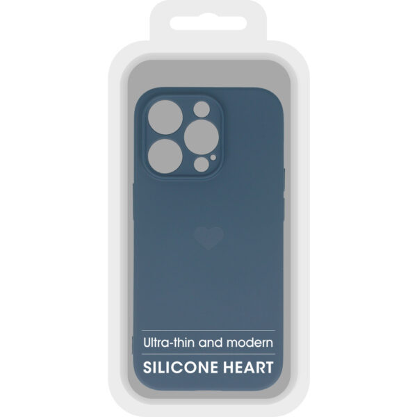 Vennus Silicone Heart Case do Iphone 13 Pro wzór 1 granatowy - obrazek 6