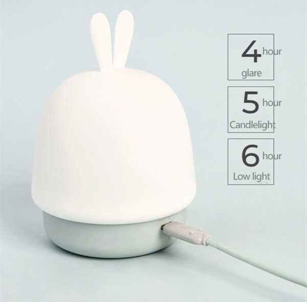 Lampka nocna W-008 Rabbit różowy - obrazek 3