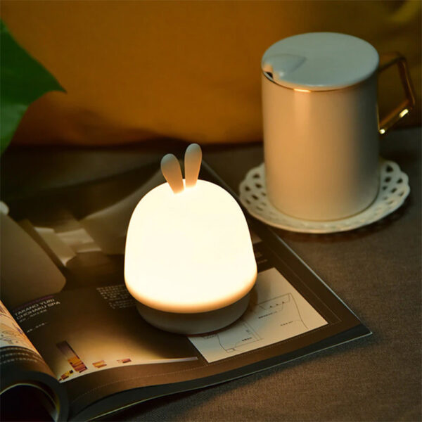 Lampka nocna W-008 Rabbit różowy - obrazek 9