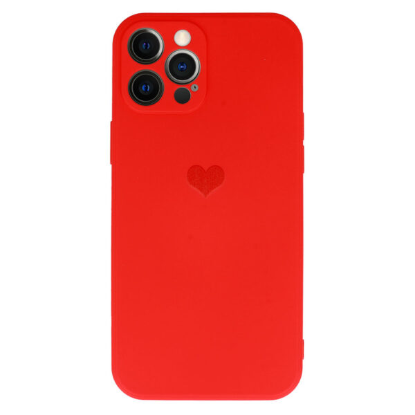 Vennus Silicone Heart Case do Iphone 11 Pro wzór 1 czerwony - obrazek 2