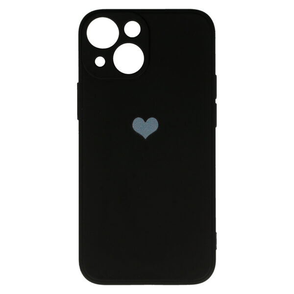 Vennus Silicone Heart Case do Iphone 14 Plus wzór 1 czarny - obrazek 4