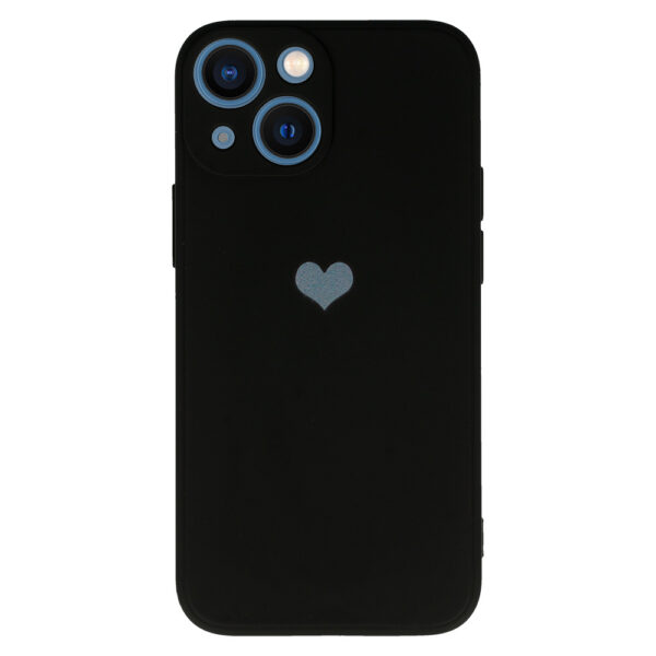 Vennus Silicone Heart Case do Iphone 14 Plus wzór 1 czarny - obrazek 2