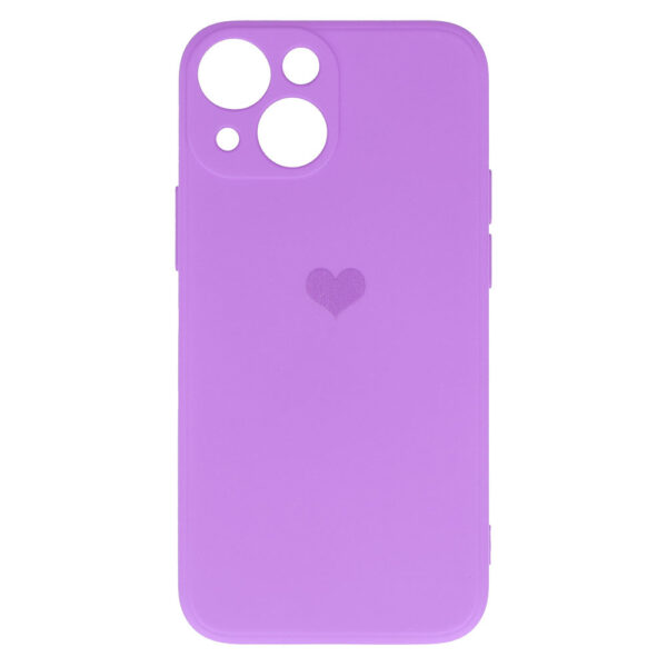 Vennus Silicone Heart Case do Iphone 14 Plus wzór 1 fioletowy - obrazek 4