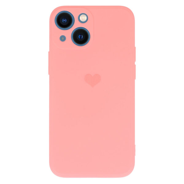 Vennus Silicone Heart Case do Iphone 14 Plus wzór 1 różowy - obrazek 2