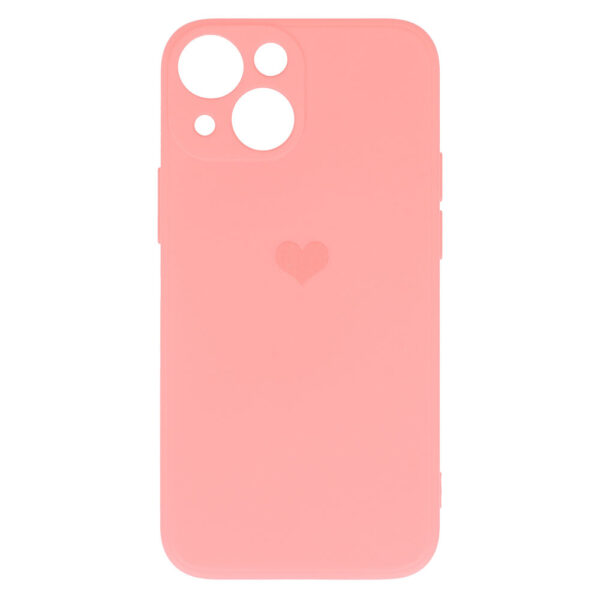 Vennus Silicone Heart Case do Iphone 14 Plus wzór 1 różowy - obrazek 4